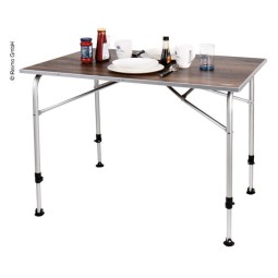 Campingtafel LEVI 100x68x59 / 72cm in houtlook