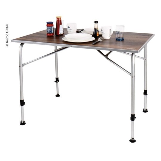 Campingtafel LEVI 100x68x59 / 72cm in houtlook