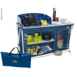 Campingkeuken Cuccina Quick met spoelbak blauw