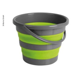 Opvouwbare emmer, grijs / limoen, 10 liter