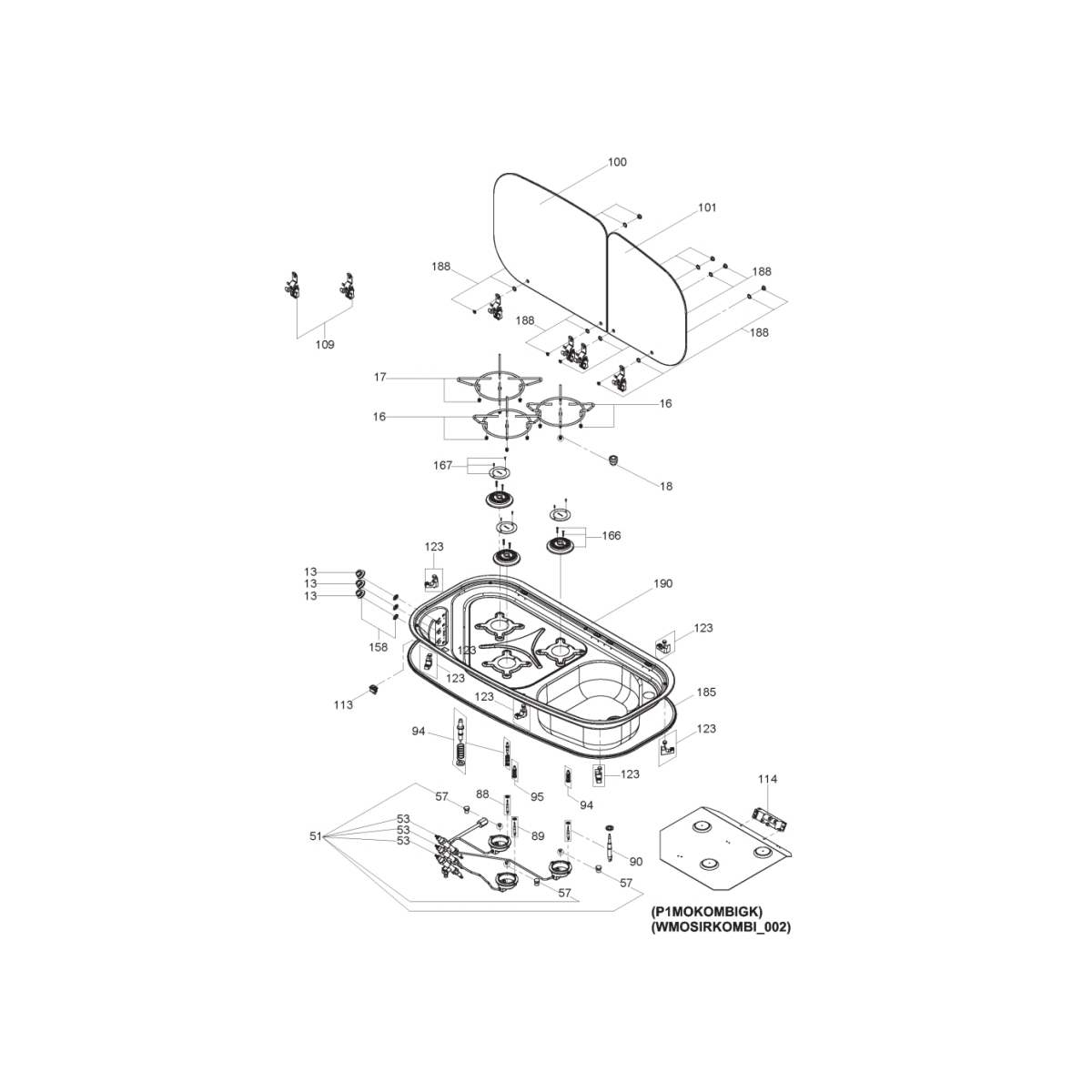 Onderdelen 3-pits kombi Cramer 840 x 436