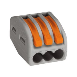 WAGO Lasklem 3-voudig 0,8-4 mm² hersluitbaar