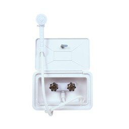 Buitendouche box, wit, afsluitbaar, 345x220mm