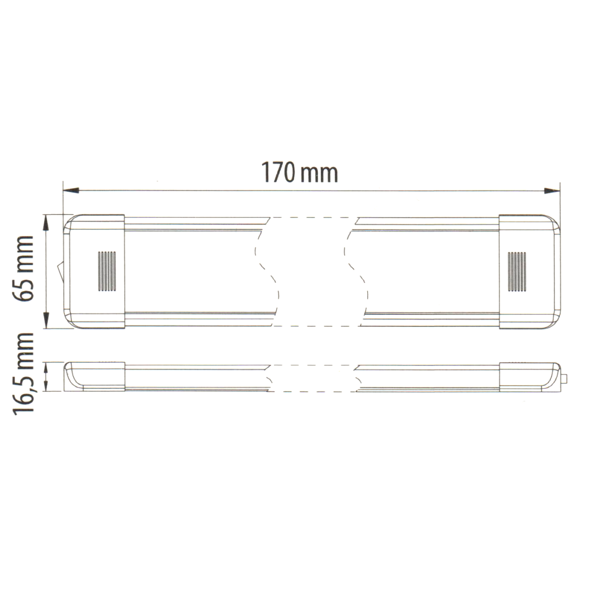 LED-opbouwlamp met matglas 18 of 54 led's 12V