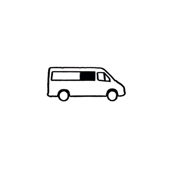 Vast raam Ducato vanaf 07, 1400x665, rechts voor of links voor