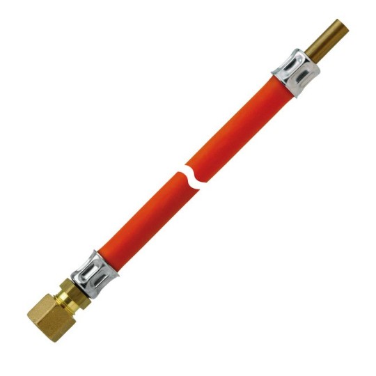Gasslang 40cm, RVS8 x RST8x400mm