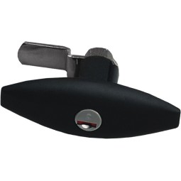 Bagagedeur-slot ellips zwart zonder cilinder + sleutel, groot