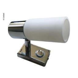 Led-spot met aanraakschakelaar en lampenkap in wit