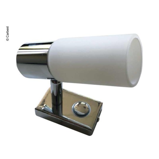 Led-spot met aanraakschakelaar en lampenkap in wit