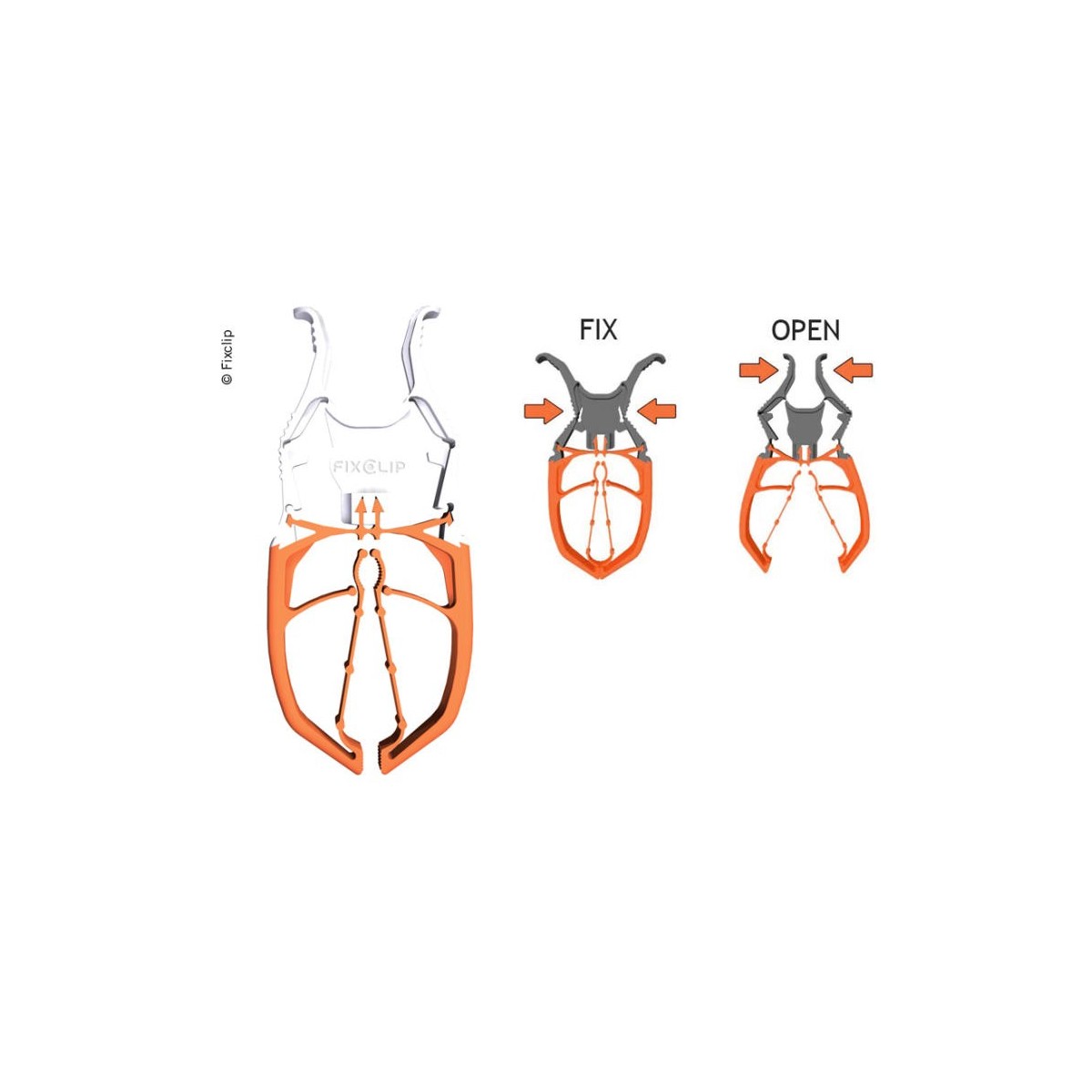 FIXCLIP clips, set van 6