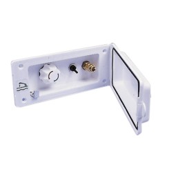 Reich Buitendouche box, wit, afsluitbaar, 216 x 94 mm met