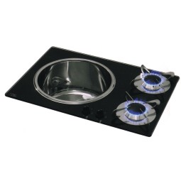 Spoelbak-kookplaat combinatie CAN 2-pits PV1360