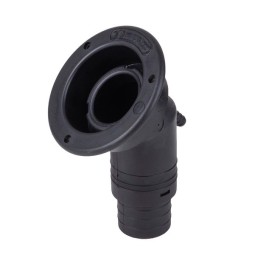 Vulhals Ø50mm, lang, zwart, tankstationsymbool