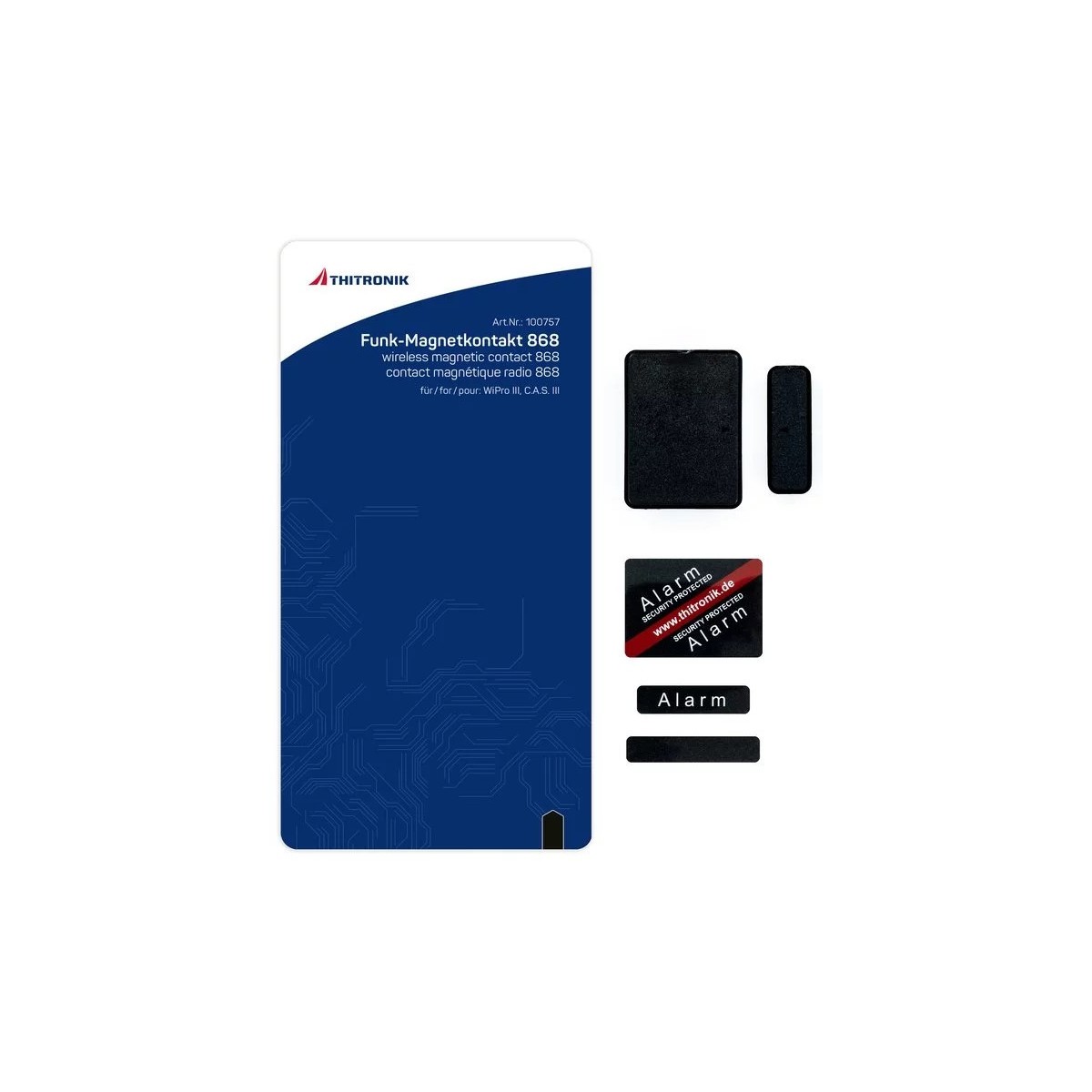 Thitronik Draadloos magneetcontact 868, wit of zwart