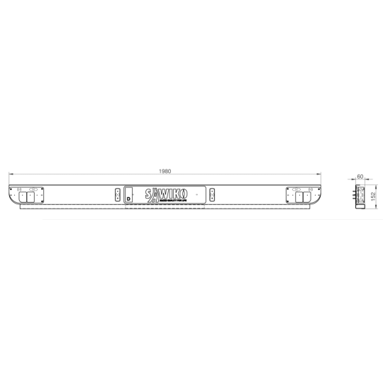 VERLICHTINGSBALK COMPLEET - KORTE KABEL