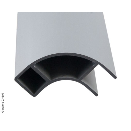 Aluminium meubelhoekprofiel 2,2 m - eenzijdig open