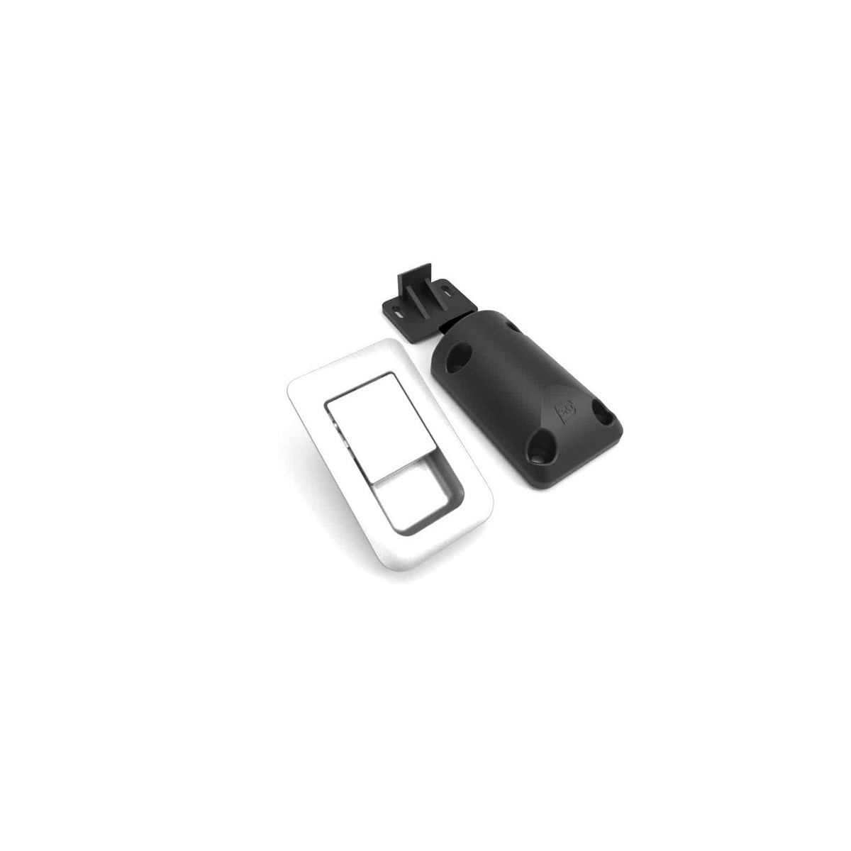 Klikslot 36 x 59 mm voor deurdikte 12 - 18 mm - mat chroom