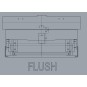 Klikslot 36 x 59 mm voor deurdikte 12 - 18 mm - mat chroom