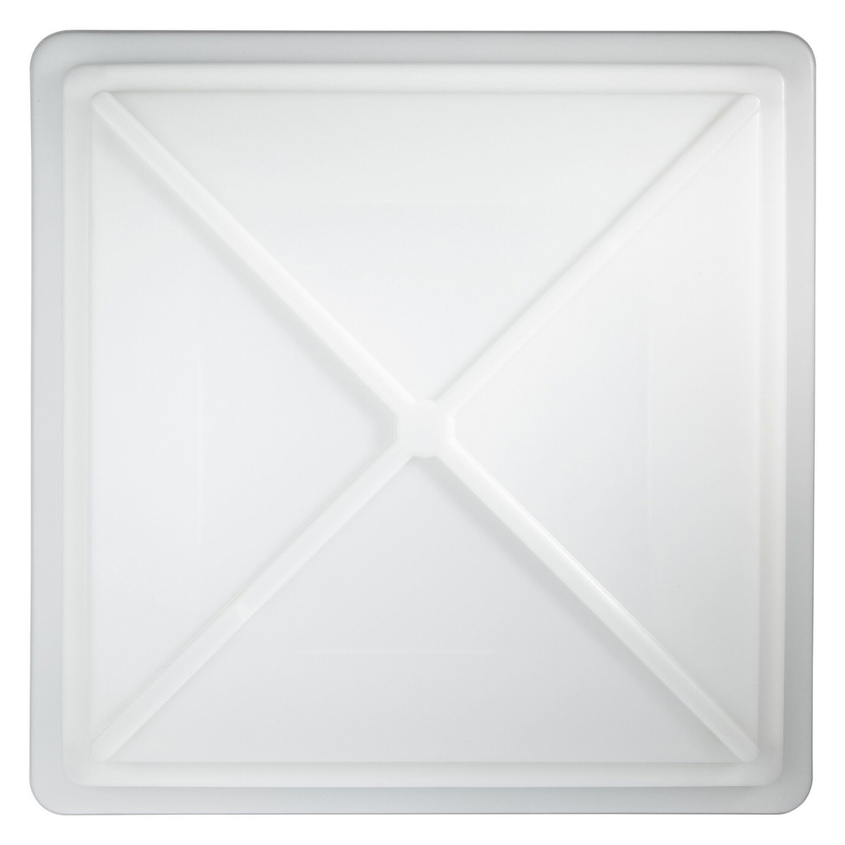 Dakluik 50x50cm met afneembare melkglazen kap