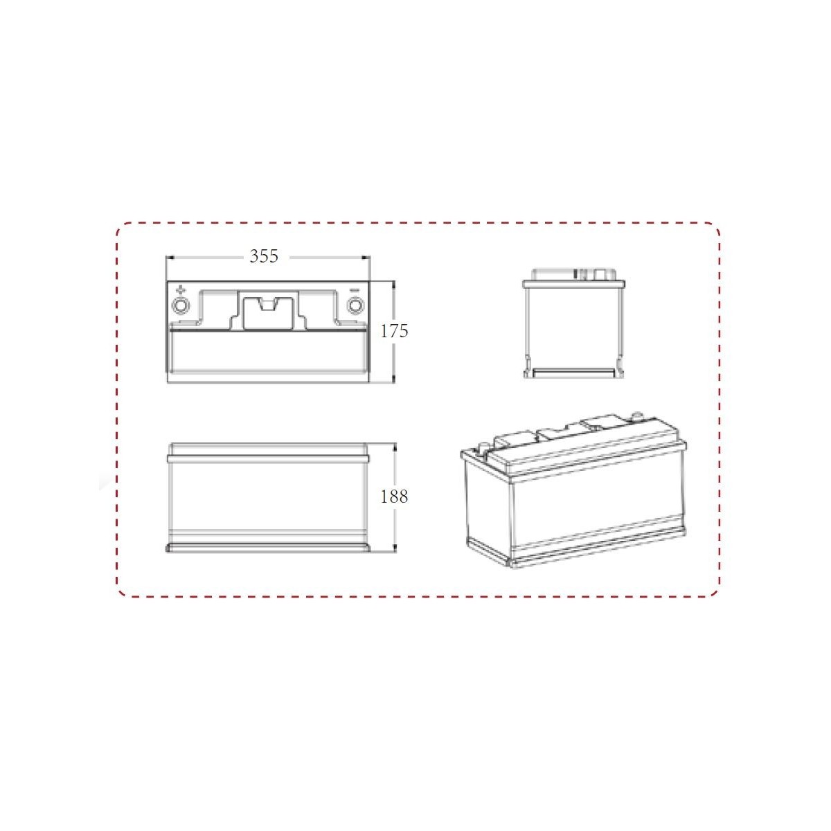 Perfektium PF LiFePo4 12.8V 100Ah Lithium Accu BMS