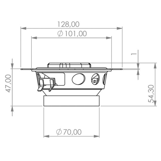 JEHNERT 2-weg coaxiaal systeem bas-middentonen 100 mm