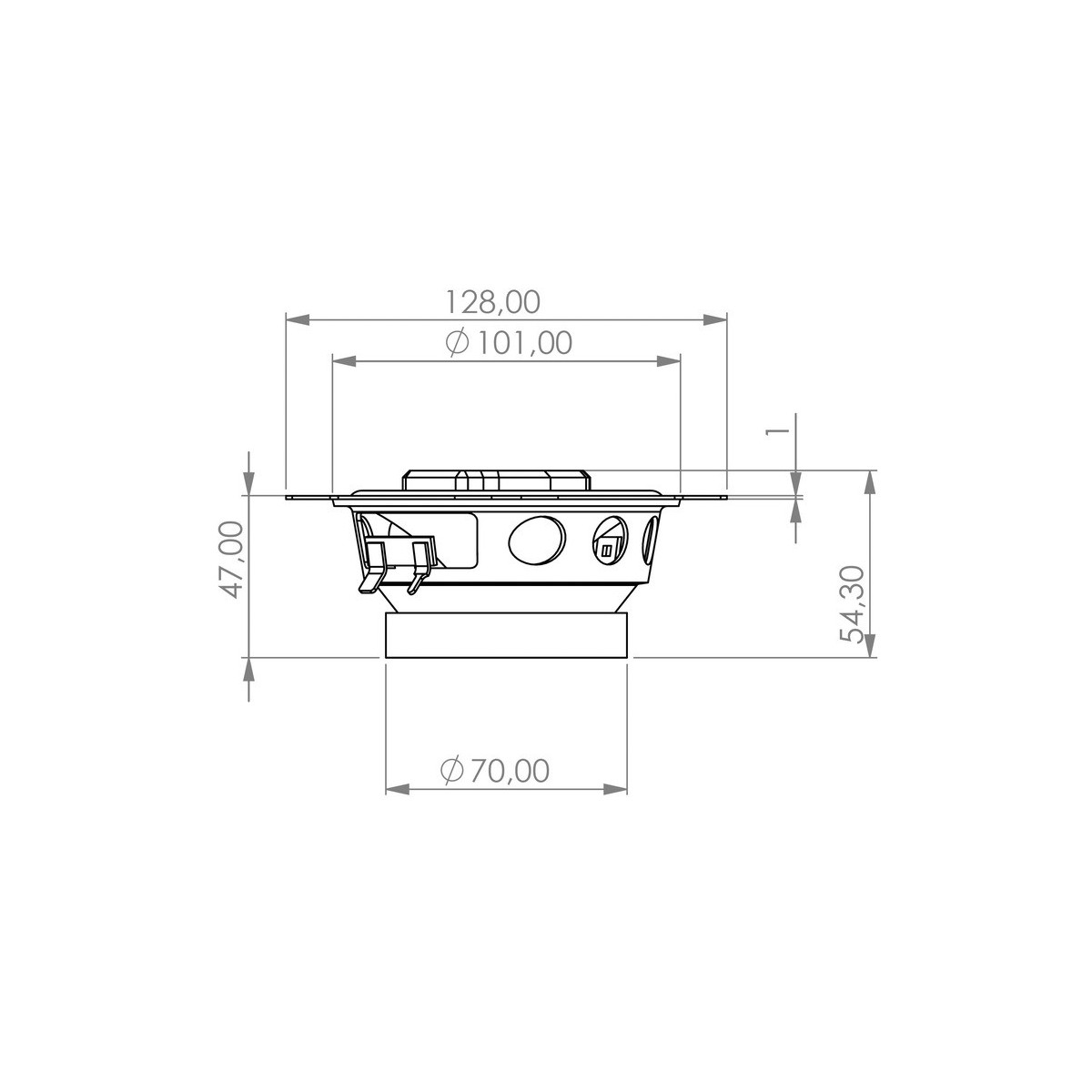 JEHNERT 2-weg coaxiaal systeem bas-middentonen 100 mm