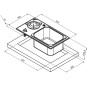 Vanstream kook-spoelcombinatie - 1 pits met veiligheidsglas