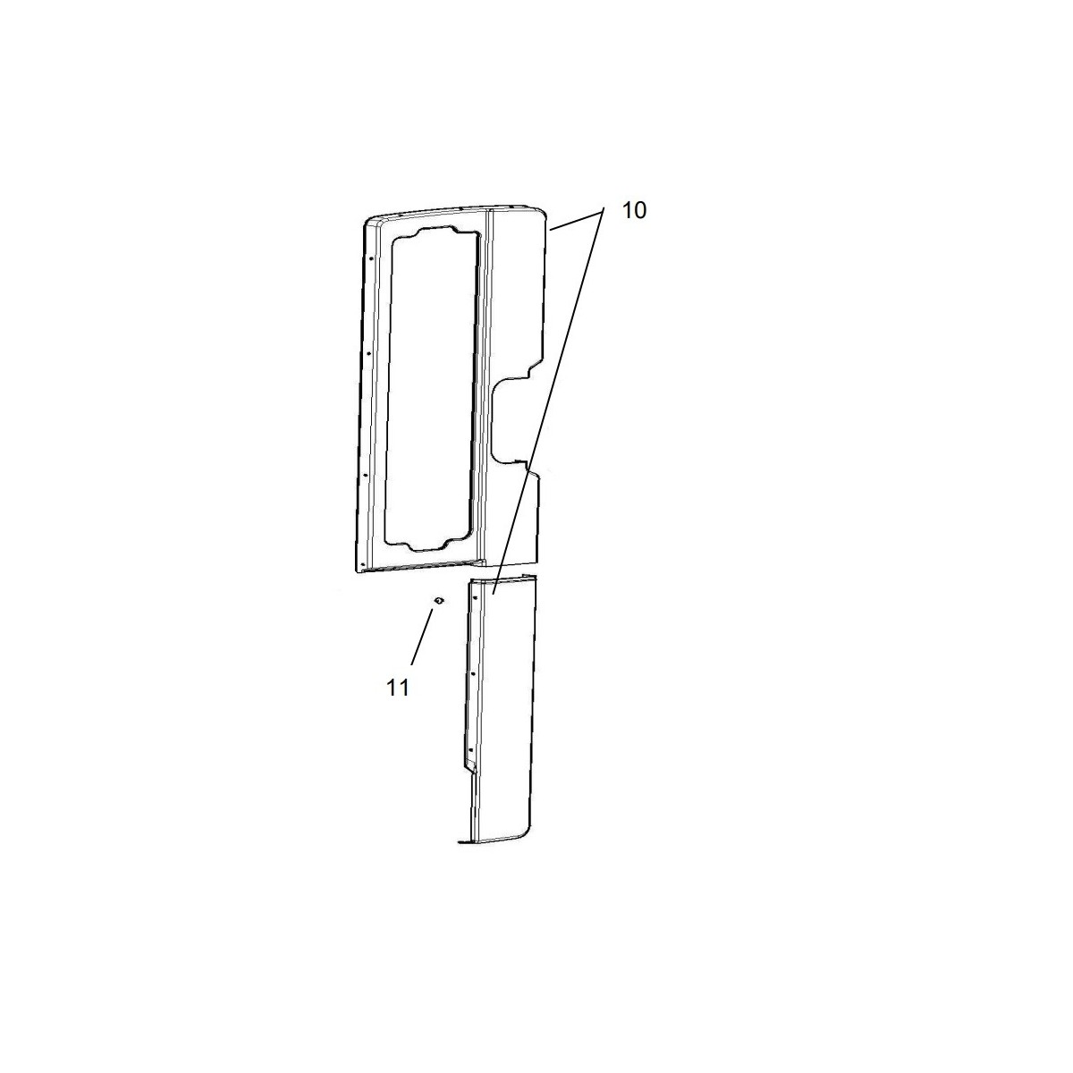 Dometic CaraD-RF deur innercovers licht grijs