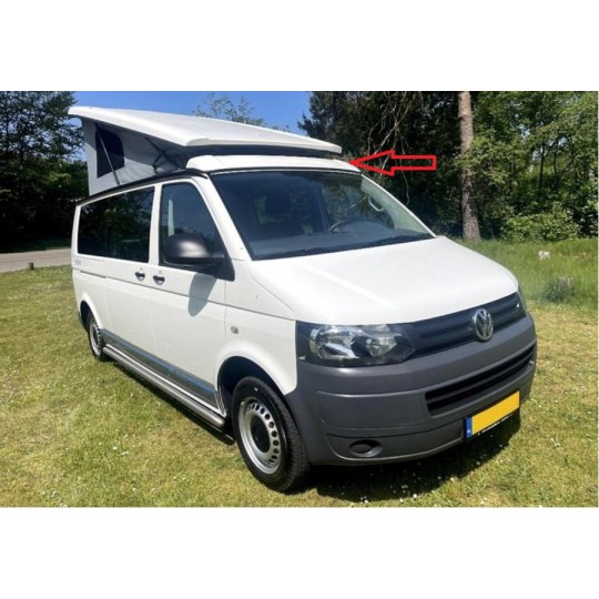 Spoiler voor VW T5 lange wielbasis, slaapdak achterkant hoog.