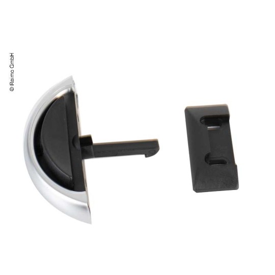 Meubelgreep zilver/zwart met tegenhanger