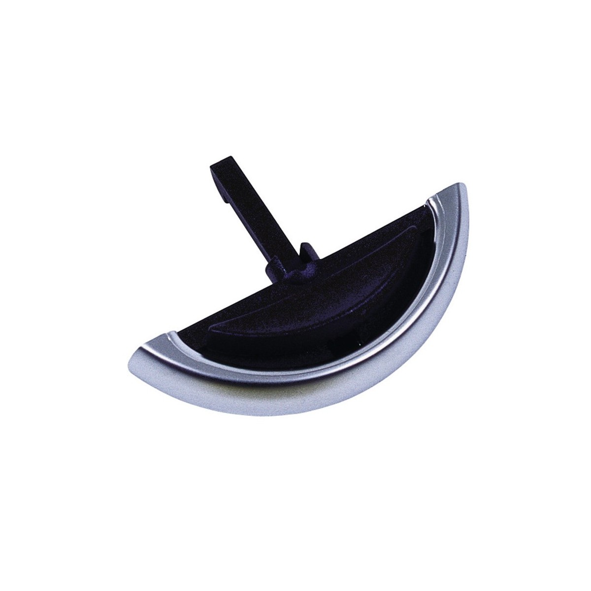 Meubelgreep zilver/zwart met tegenhanger