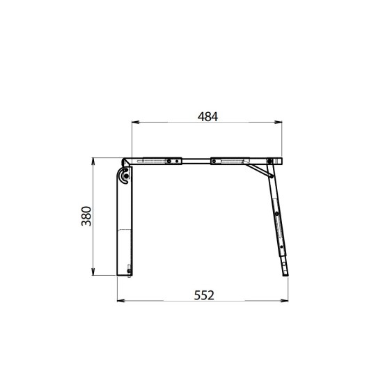 CTA EASY BED - OPVOUWBED - VERSTELBARE HOOGTE - VOOR VAN