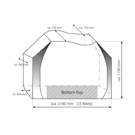 Hindermann Professionele fietsbeschermhoes voor 2 fietsen