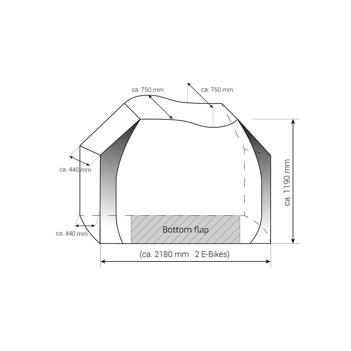 Hindermann Professionele fietsbeschermhoes voor 2 fietsen