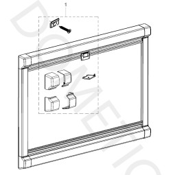Dometic cover cap + handle DB1R cremewit