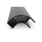 Aluminium zwart meubelhoekprofiel 2,2 m - eenzijdig open