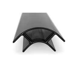 Aluminium zwart meubelhoekprofiel / hoekverbindingsprofiel 2,2