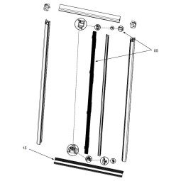 Plisse-pack voor Dometic Cara-D (RF) Hordeur