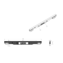 VERLICHTINGSBALK COMPLEET - KORTE KABEL