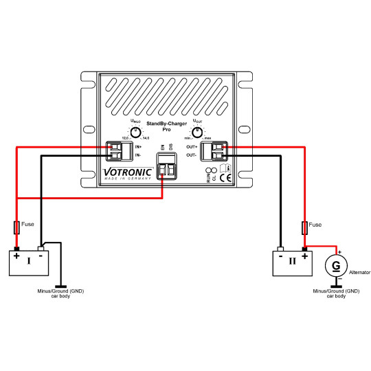 Votronic StandBy Charger Pro 8A laadstroom voor loodzuur-