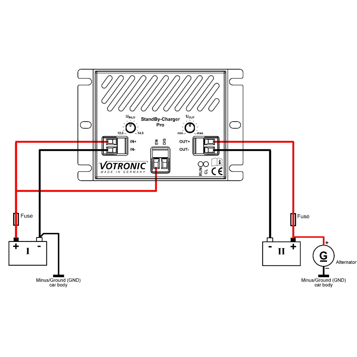 Votronic StandBy Charger Pro 8A laadstroom voor loodzuur-