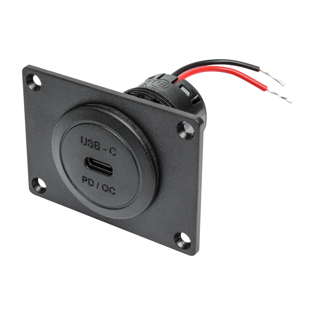 ProCar USB-C inbouwstopcontact met montageplaat 12/24V 60W