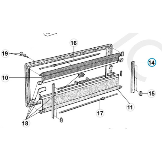 Dometic S4 Guide-rail - Sliding Profile