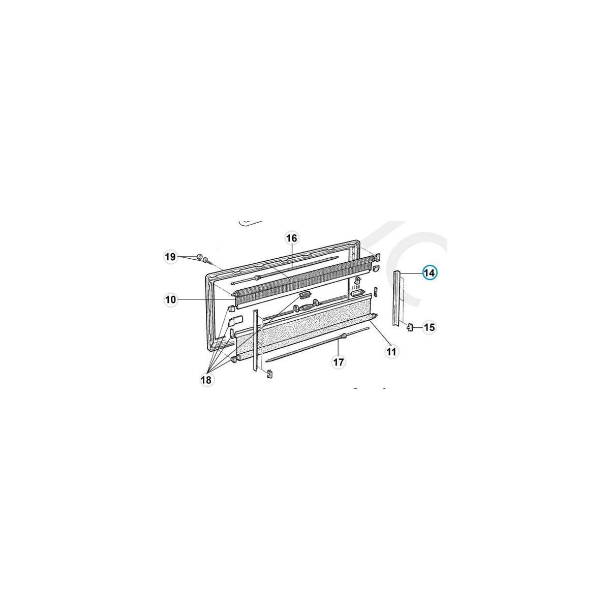 Dometic S4 Guide-rail - Sliding Profile