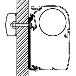 Flat adapter set à 5 x 40 cm - voor serie 5 en 8000 luifels