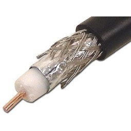 Satelliet coax kabel 75 Ohm 6,8 mm H125 zwart