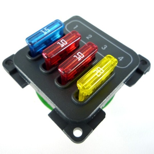 Zekeringenmodule met 4 zekeringen
